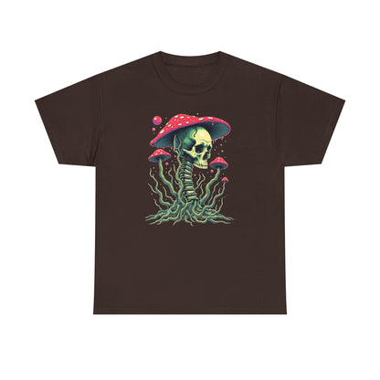 Skull Mushroom Tee — Psychedelic Skull & Fungi Graphic T-Shirt