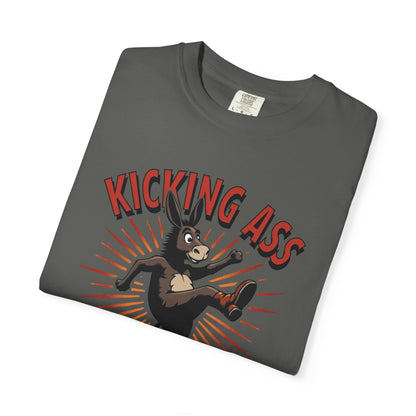 Kicking Donkey, Unisex T-Shirt | Funny Graphic Tee, Casual Wear, Humor Gift, Birthday Surprise, Motivational Apparel - Psychonaut Swag