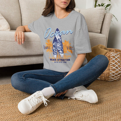 Ocean Surfboard Tee — Hawaii Vibes Beach Attraction T-Shirt