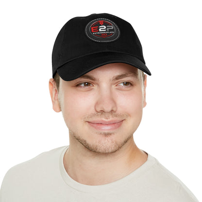 Extruder2Plate, Dad Hat with Leather Patch (Round)