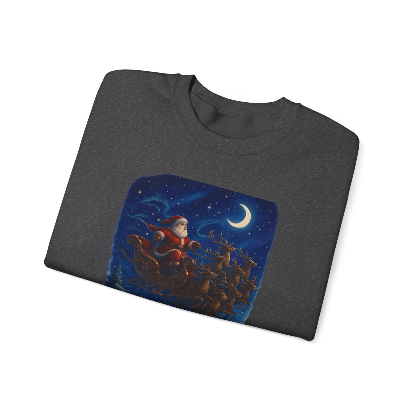 Christmas Santa Sleigh Crewneck Sweatshirt
