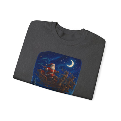 Christmas Santa Sleigh Crewneck Sweatshirt