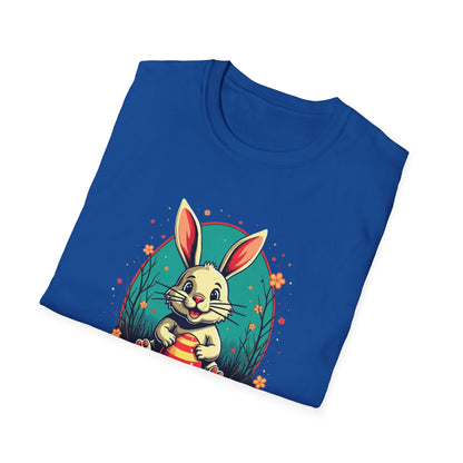 Easter Bunny Graphic T-Shirt – Cute Bunny Holding Easter Egg