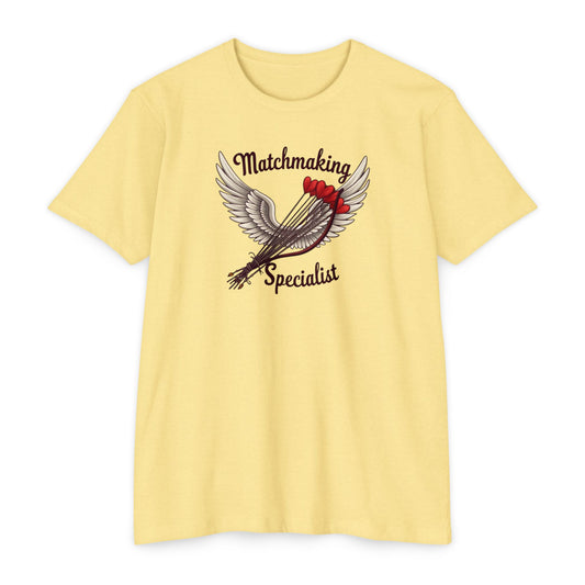 Matchmaking Specialist T-Shirt - Cupid Arrow Wings Graphic Tee