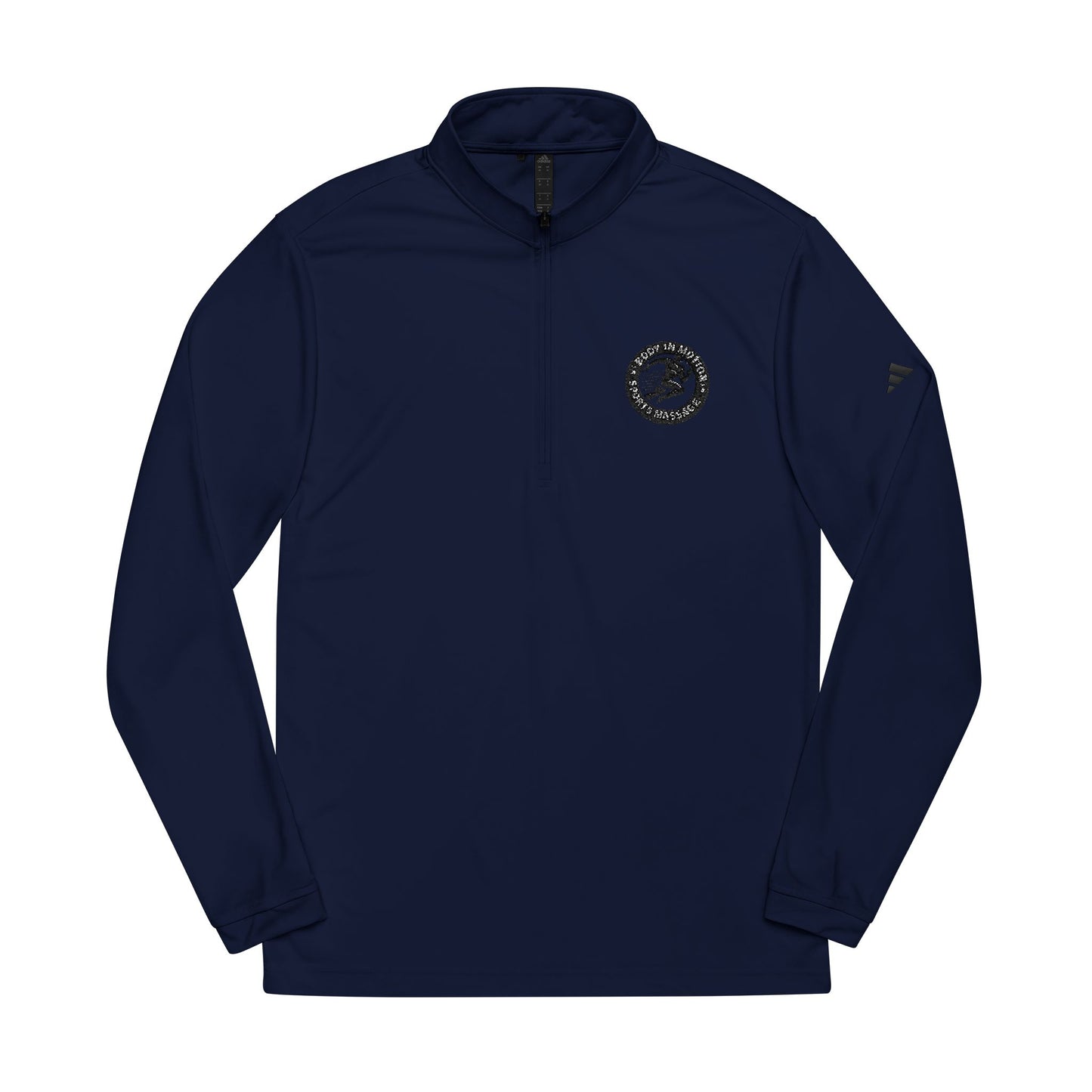 Sports Massage, Embroidered Quarter-Zip Pullover — Adidas Performance Long-Sleeve