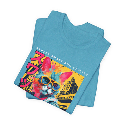 Street Style Cat T-Shirt — Bold Graphic Cat Tee