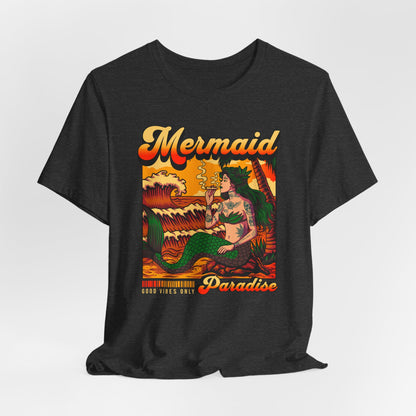 Mermaid Paradise Tee — Retro Vintage Beach Graphic T-Shirt