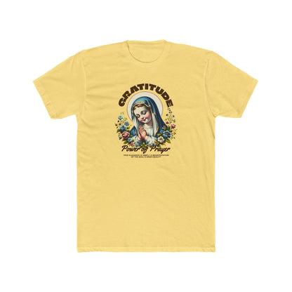 Gratitude Prayer Tee — Vintage Madonna Floral Cotton Shirt