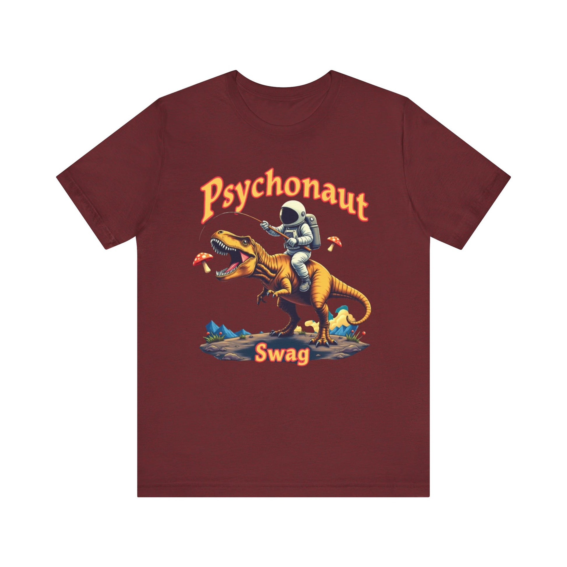 Psychonaut T-Rex Tee - Cool Retro Unisex Jersey Short Sleeve Shirt, Perfect for Gifts, Festivals, and Everyday Wear - Psychonaut Swag