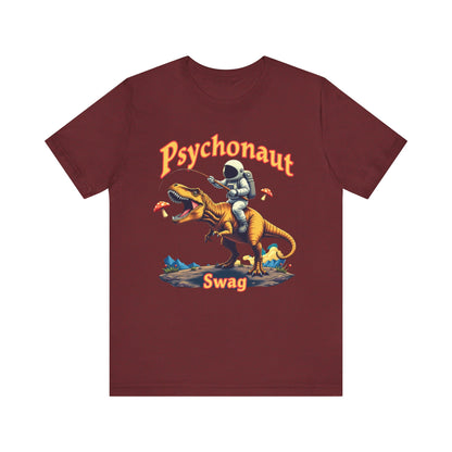 Psychonaut T-Rex Tee - Cool Retro Unisex Jersey Short Sleeve Shirt, Perfect for Gifts, Festivals, and Everyday Wear - Psychonaut Swag