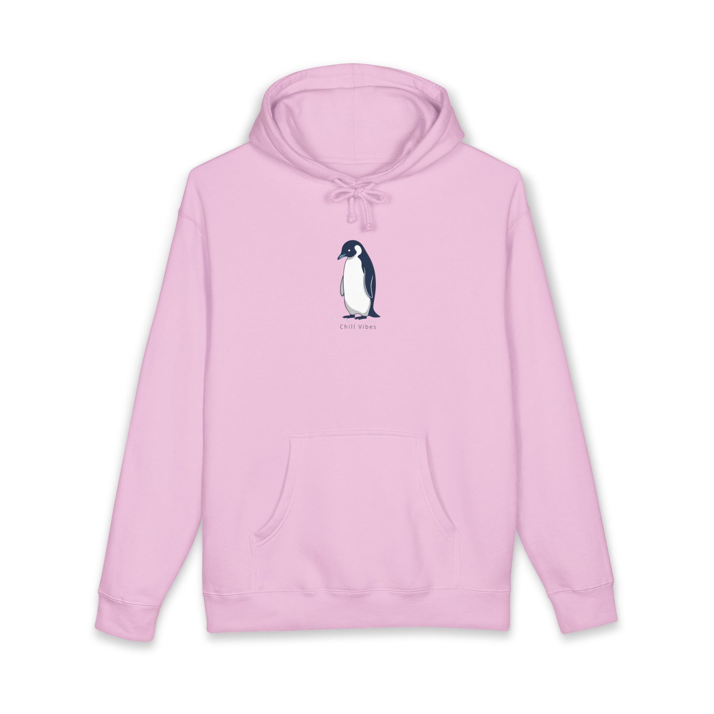 Penguin Chill vibes, Sketch Hoodie — Minimal Penguin Illustration Sweatshirt