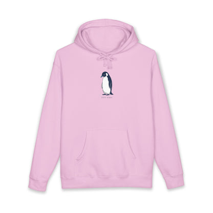 Penguin Chill vibes, Sketch Hoodie — Minimal Penguin Illustration Sweatshirt