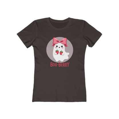 Boo-Berry Ghost Women's Boyfriend Tee | Cute Halloween Shirt, Casual Wear, Fall Fashion, Spooky Season, Trick-or-Treat Graphic Tee