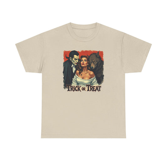 Halloween Vampire & Werewolf "Trick or Treat" Threesome Tee