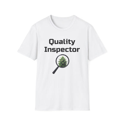 Quality Inspector, Canabis Magnified, Unisex Softstyle T-Shirt, Funny T-Shirt, Gift for Inspectors, Plant Lover Shirt, Unique Graphic Tee, Casual Wear - Psychonaut Swag