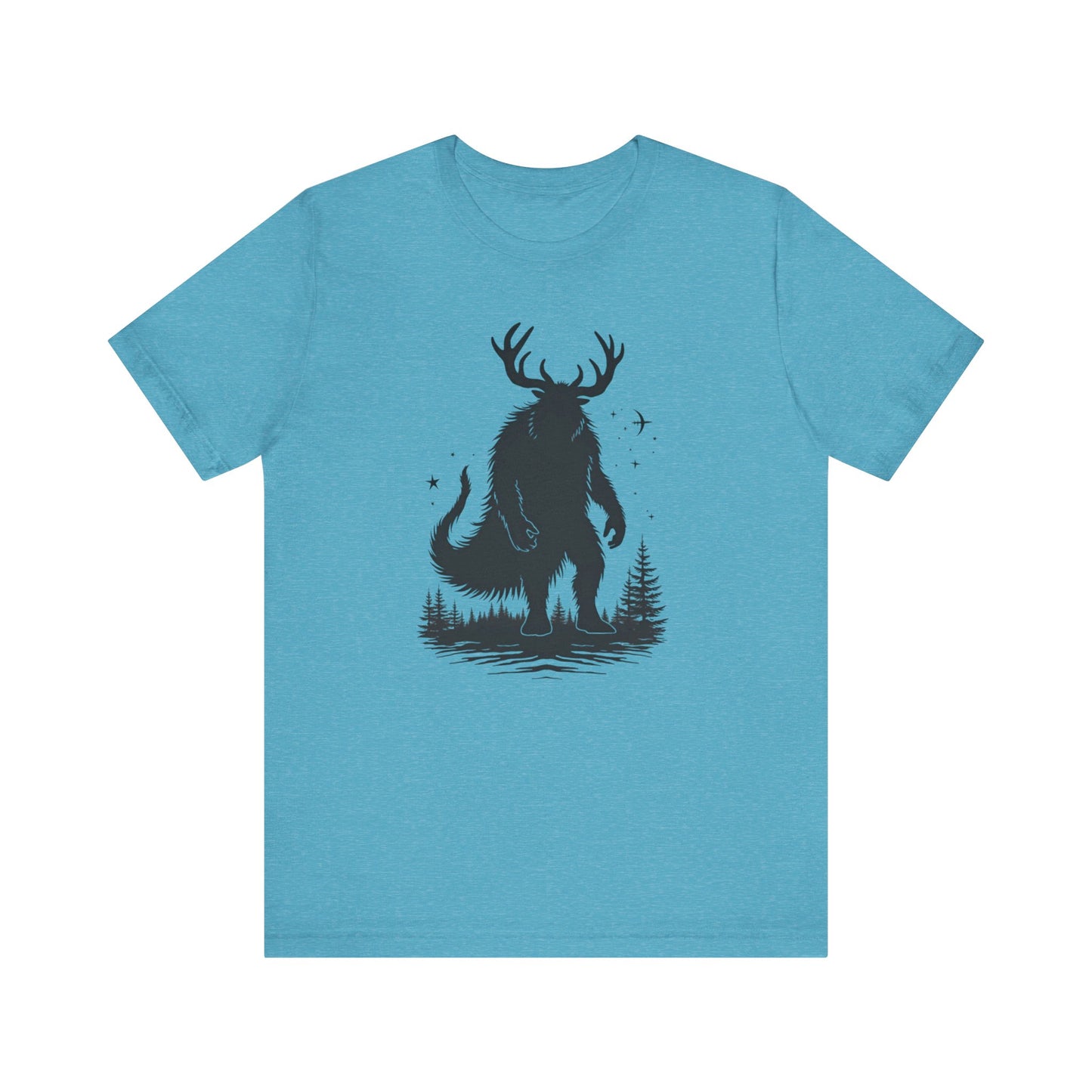 Krampus Squatch T-Shirt — Deer-Antlered Sasquatch Graphic Tee