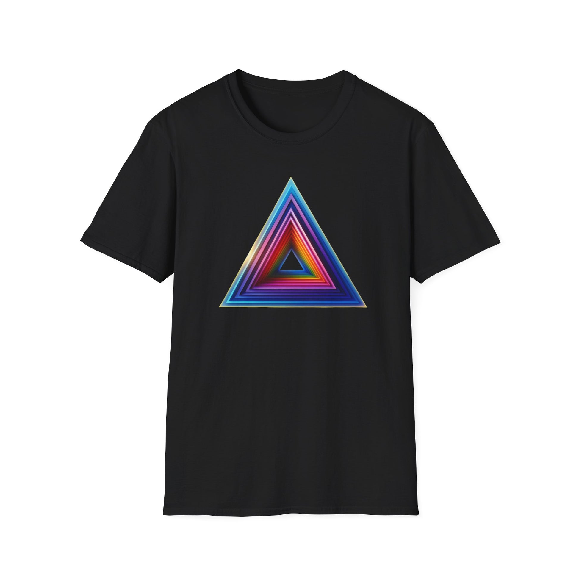 Triangle Rainbow, Unisex Softstyle T-Shirt - Psychonaut Swag