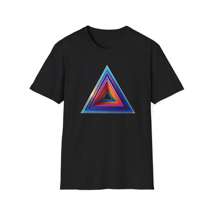 Triangle Rainbow, Unisex Softstyle T-Shirt - Psychonaut Swag