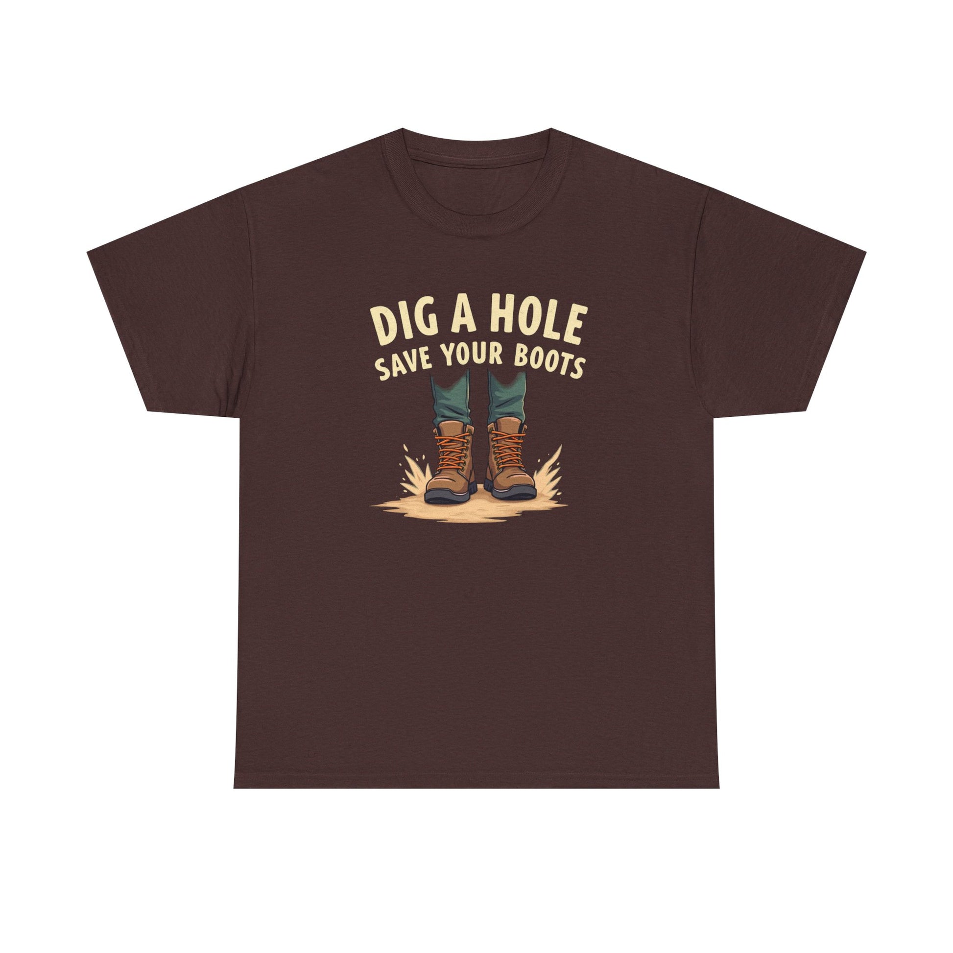 Dig a Hole Save Your Boots, Funny Gardening Tee, Unisex Heavy Cotton Tee, Vintage Style Shirt, Dig A Hole Design, Perfect for Gardeners & Outdoor Lovers - Psychonaut Swag