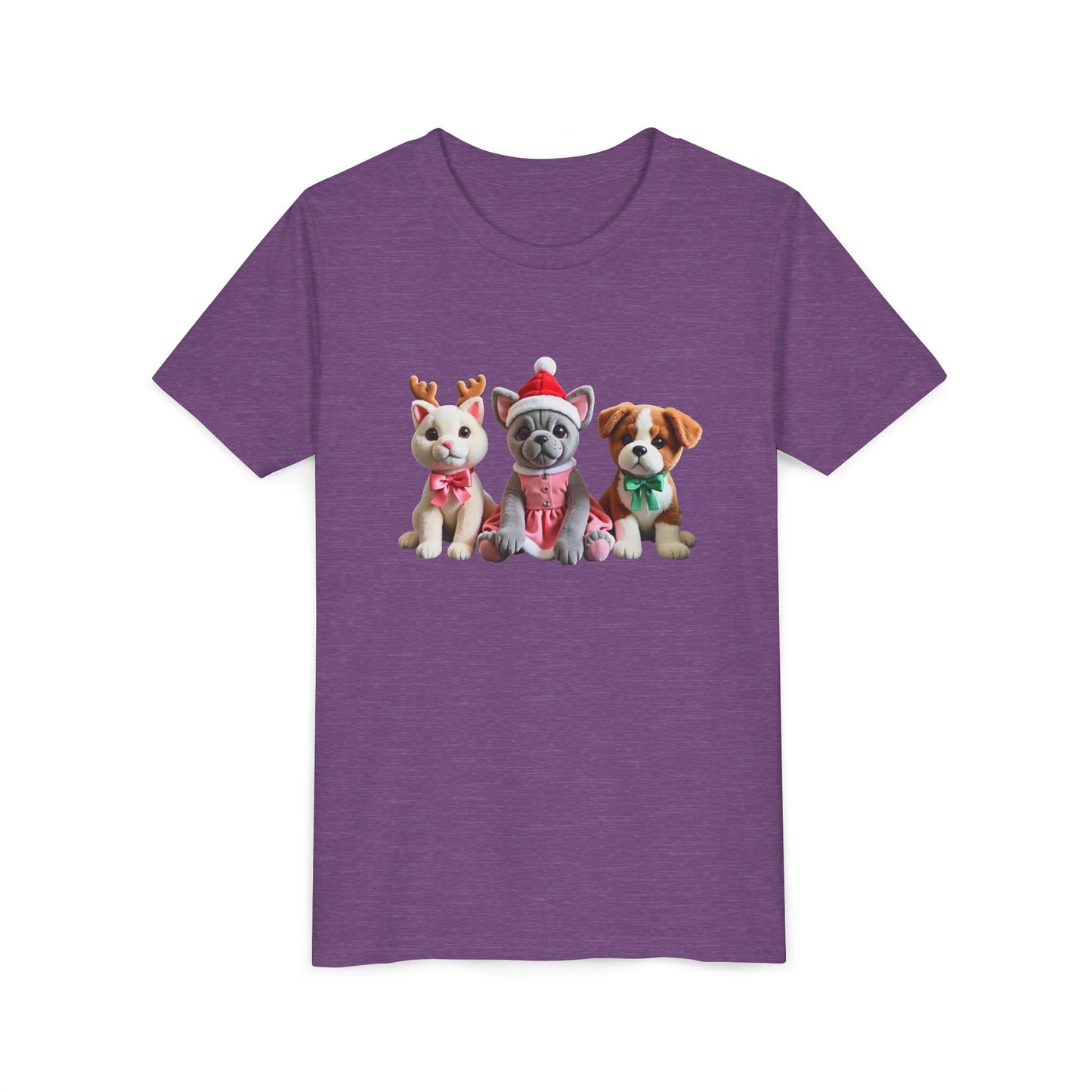 Kids Christmas Puppy Tee — Cute Festive Dogs in Santa Hats