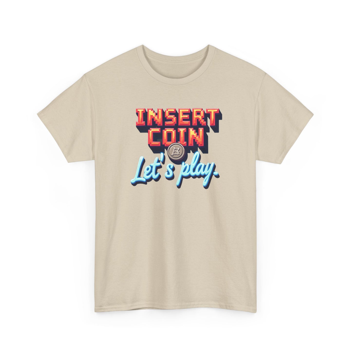 Insert Coin Tee, Let's Play Graphic Shirt, Retro Gamer T-Shirt, Unisex Cotton Tee, Gift for Game Lovers, Casual Wear