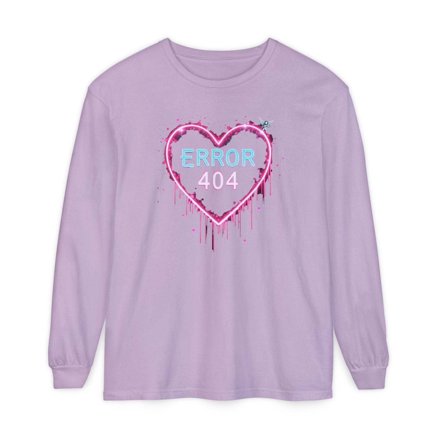 Error 404 Neon Heart Long Sleeve Tee