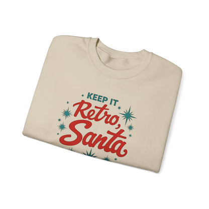 Retro Santa Sweatshirt — Vintage Holiday Crewneck