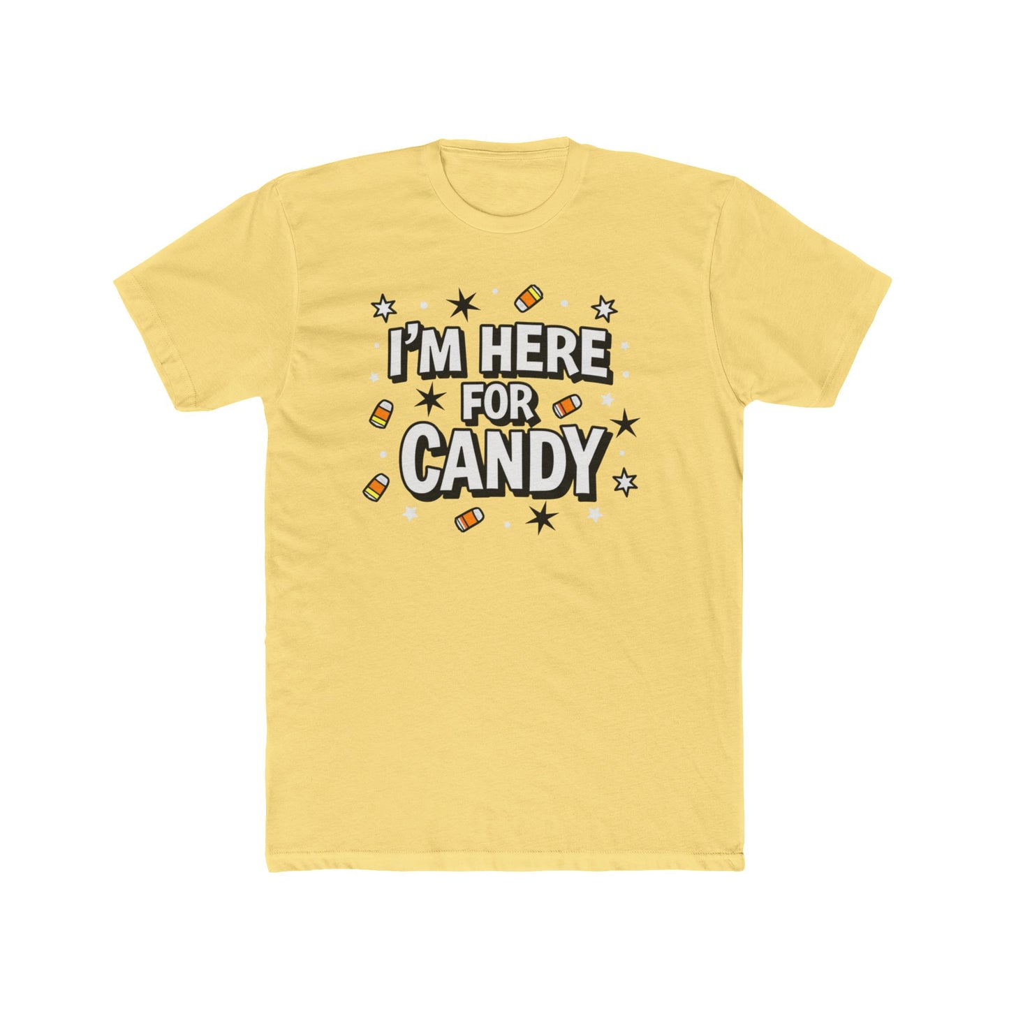 Fun Halloween Tee, I'm Here for Candy Unisex T-Shirt, Seasonal Fashion, Gift for Candy Lovers, Halloween Costume, Trick or Treat Shirt - Psychonaut Swag