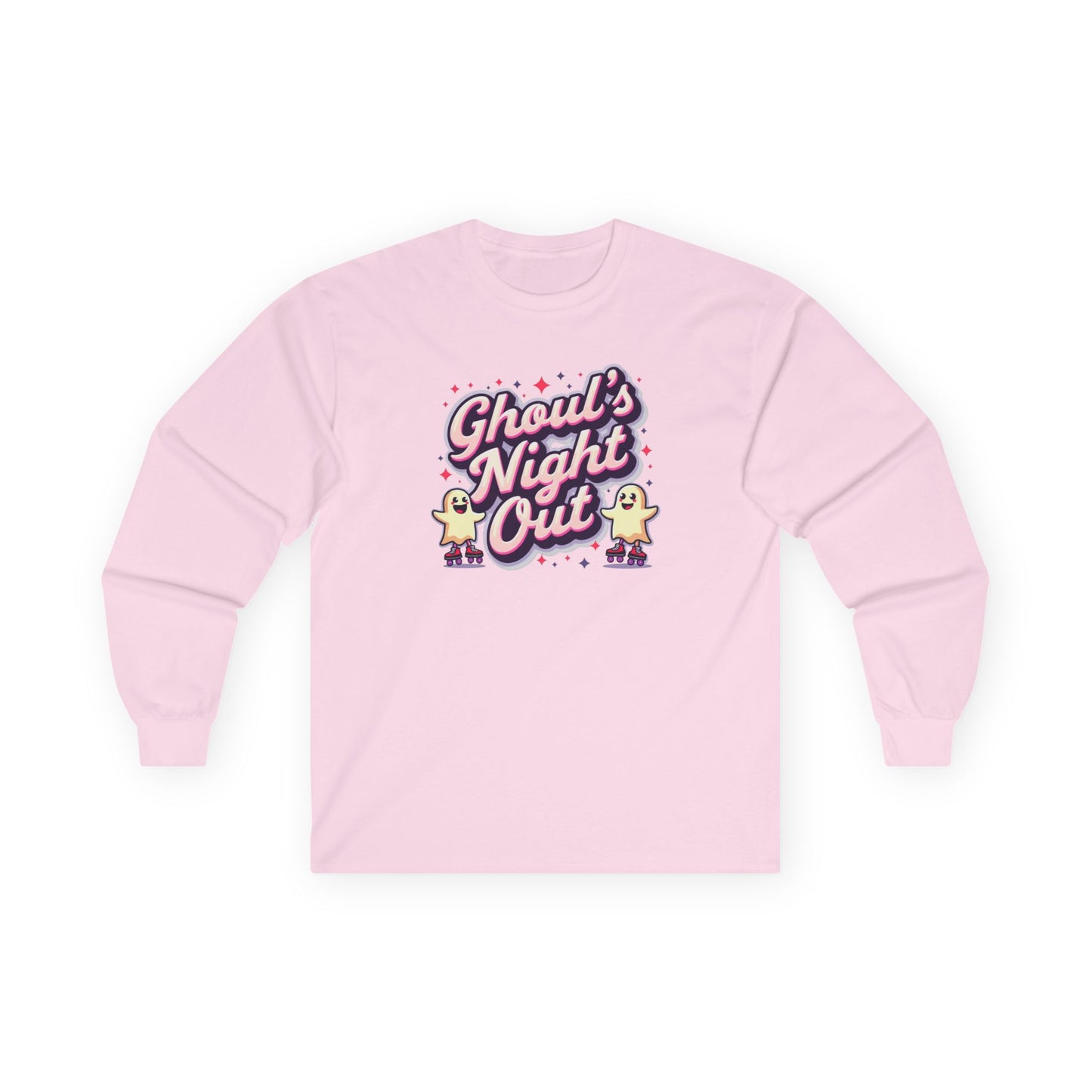 Ghoul's Night Out Long Sleeve Tee — Cute Halloween Ghost Graphic Shirt