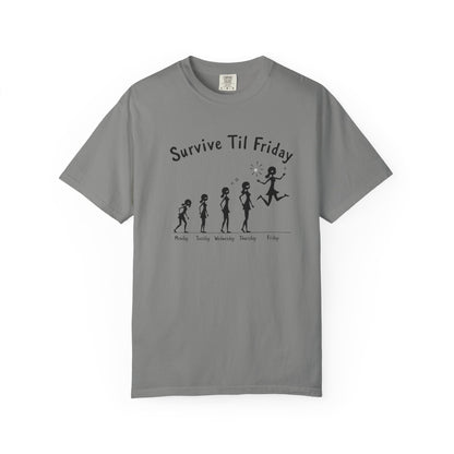 Survive Til Friday Unisex T-shirt, Funny Graphic Tee, Weekend Vibes Shirt, Casual Everyday Wear, Gift for Friends