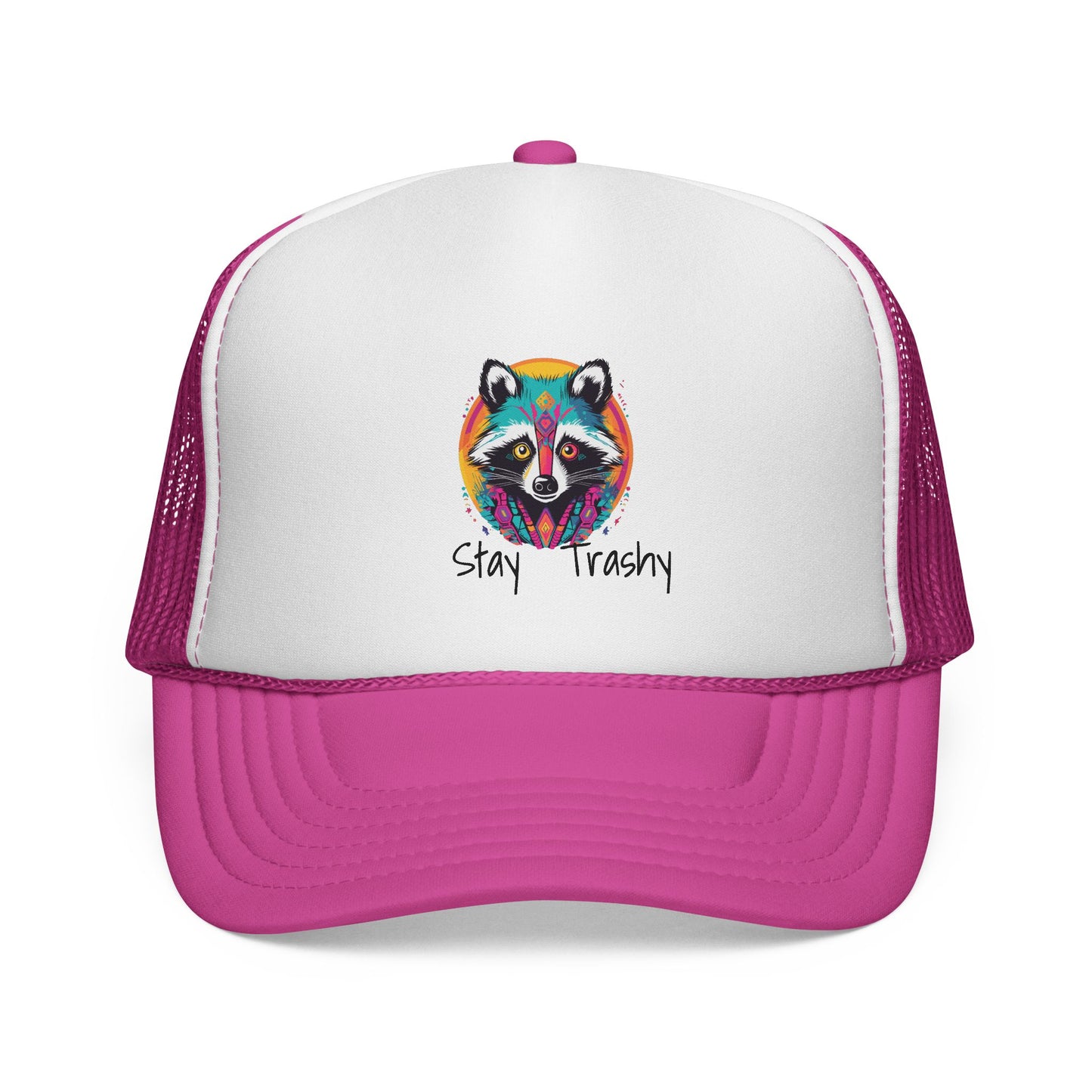 Stay Trashy Racoon, Snapback Trucker Caps