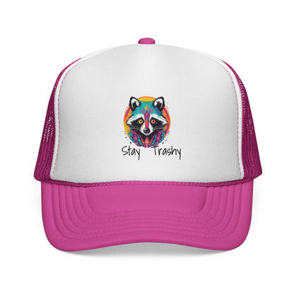 Stay Trashy Racoon, Snapback Trucker Caps