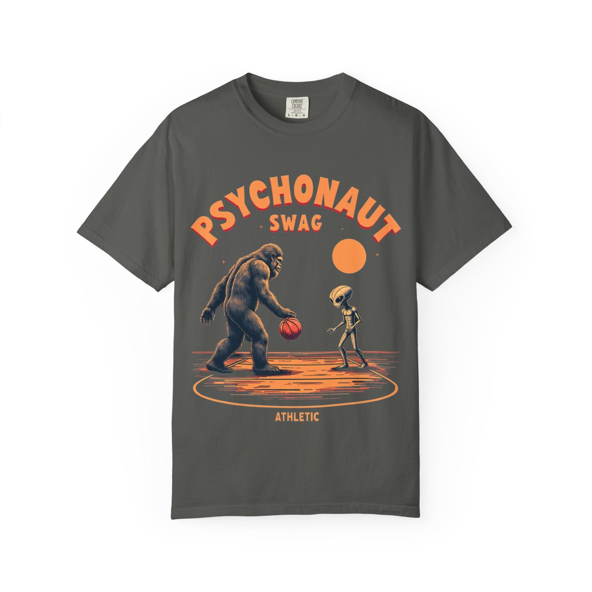 Alien vs Bigfoot, Psychonaut Swag Unisex T-Shirt, Funny Graphic Tee, Unique Gift for Gamers, Outdoor Lovers, Birthday, Casual Wear - Psychonaut Swag