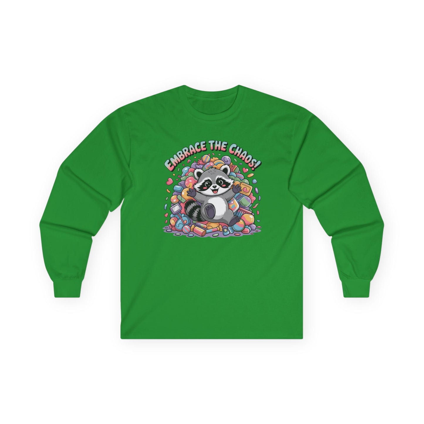 Racoon, Trash Panda Chaos Unisex Ultra Cotton Long Sleeve Tee