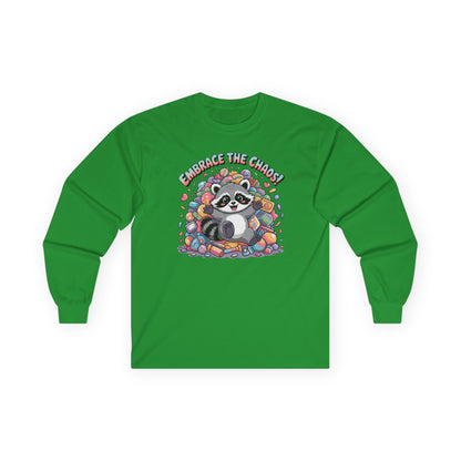 Racoon, Trash Panda Chaos Unisex Ultra Cotton Long Sleeve Tee