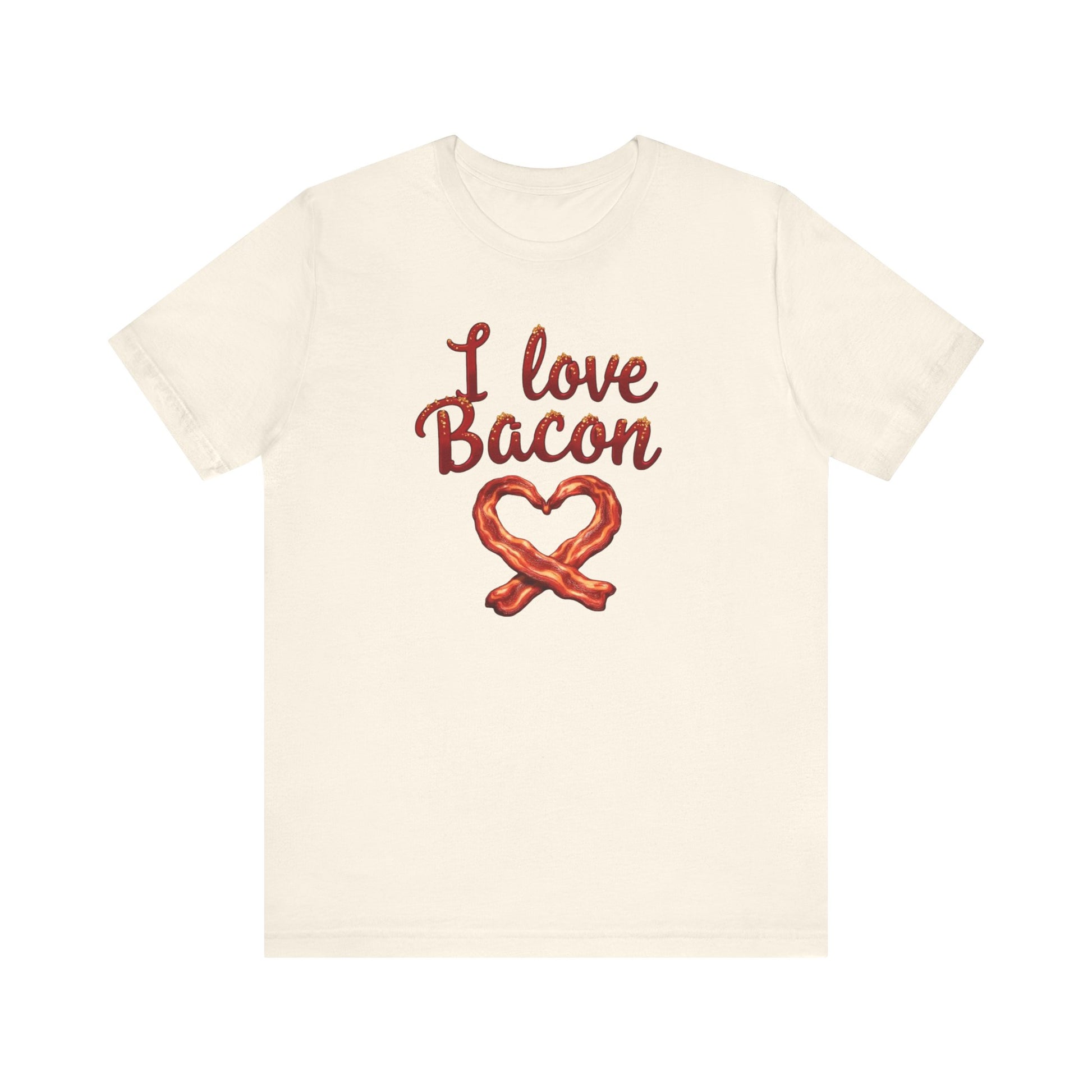 I Love Bacon Unisex Tee - Perfect for Food Lovers, Casual Outings, Gift for Bacon Fans, Foodie T-Shirt, Fun Cooking Tee - Psychonaut Swag