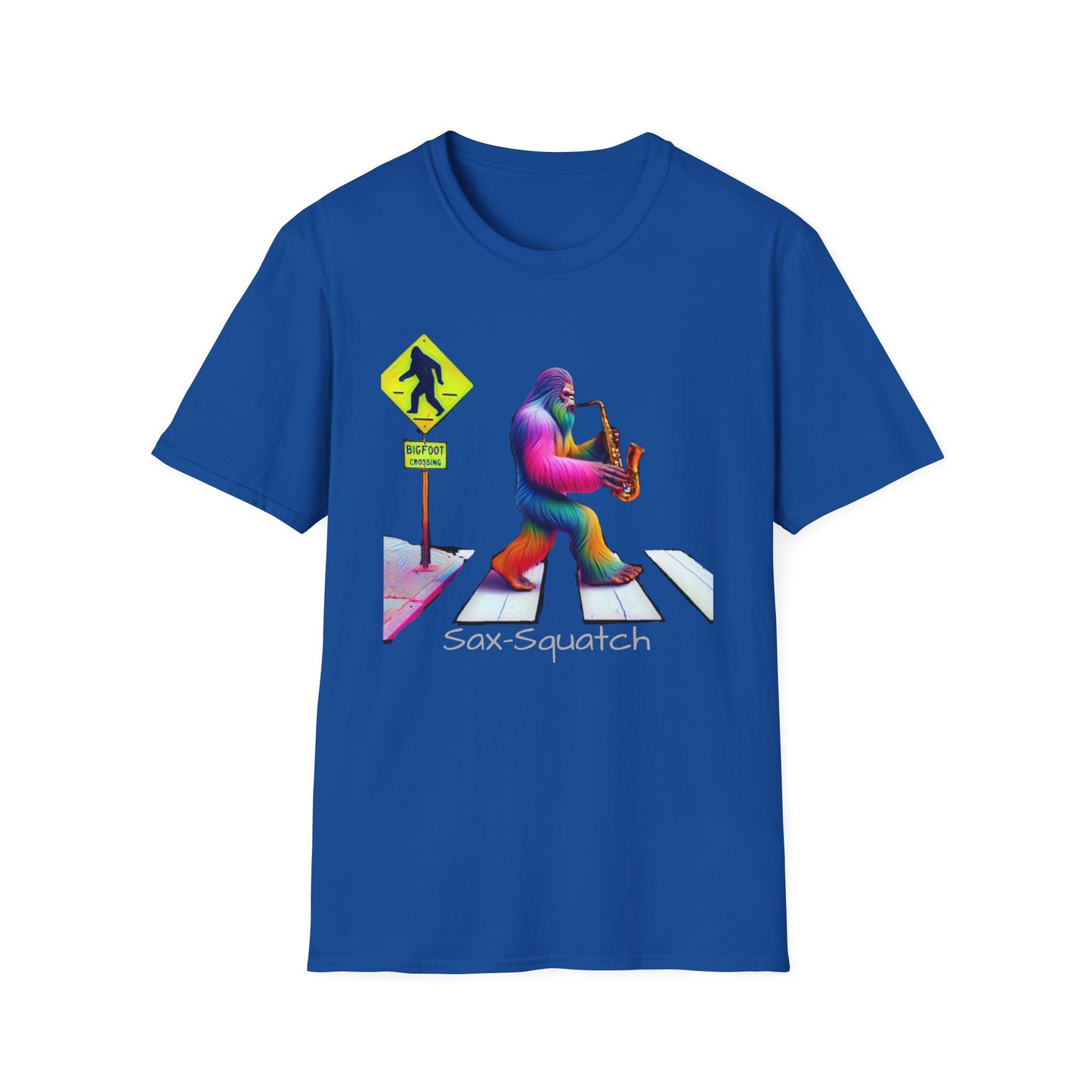 Sax-Squatch, Unisex Softstyle T-Shirt