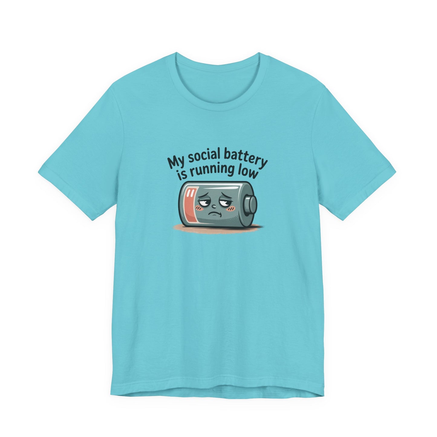 My Social Battery Is Running Low T-Shirt — Funny Introvert Graphic Tee