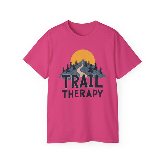 Trail Therapy Unisex Ultra Cotton Tee | Outdoor Lover Gift, Adventure Shirt, Nature Tee, Hiking Apparel, Relaxation Wear - Psychonaut Swag