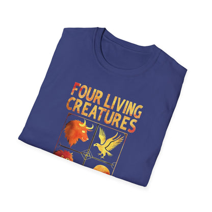 Four Living Creatures, Graphic T-Shirt, Unisex Style, Nature Lovers Gift, Casual Wear, Unique Art