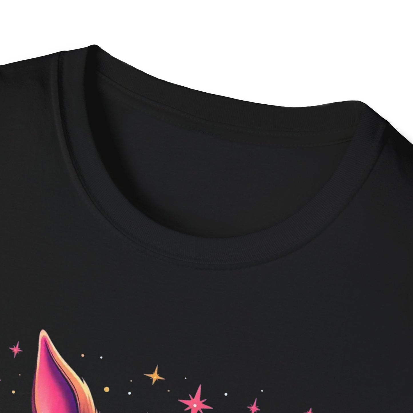 Easter Bunny Sasquatch T-Shirt — Colorful Psychedelic Bunny with Egg Basket
