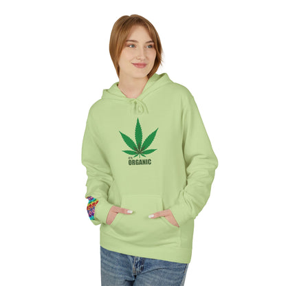 It's Organic, Marijuana Leaf, Unisex Midweight Softstyle Fleece Hoodie - Psychonaut Swag