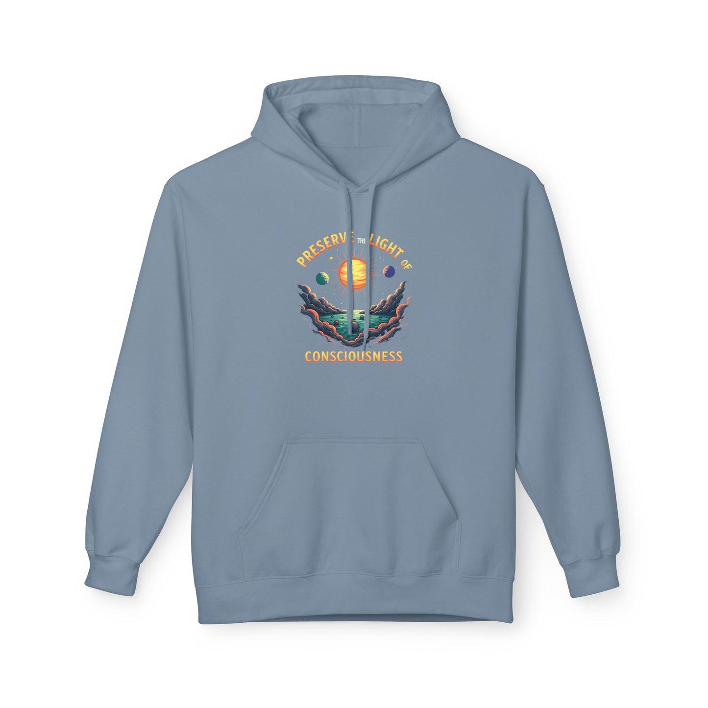Consciousness Preservation Hoodie — "Preserve the Light of Consciousness" Graphic Hoodie