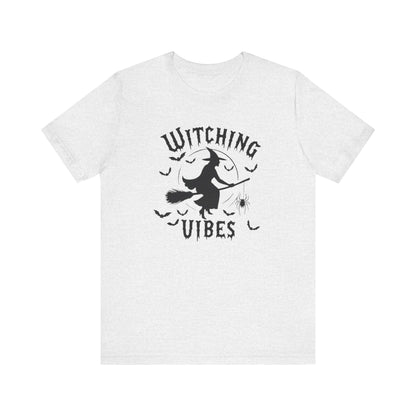 Witching Vibes Graphic Tee, Halloween Apparel, Unisex Costume Top, Casual T-Shirt, Spooky Season Outfit, Witchy Gift