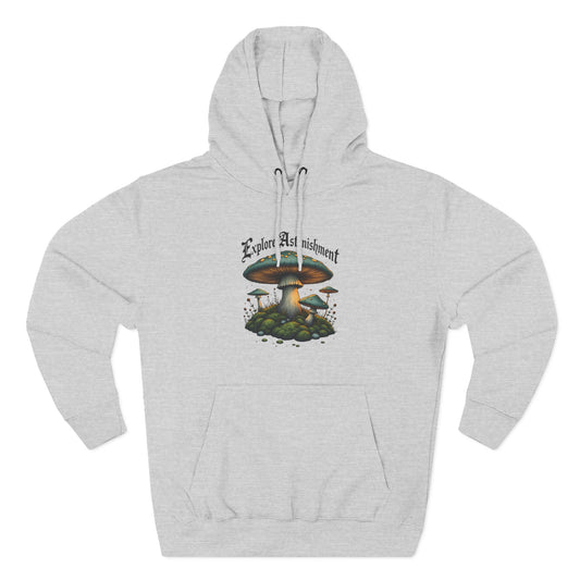 Mushroom Forest Hoodie - 'Earth And Adventure' Vintage Fungi Graphic Pullover