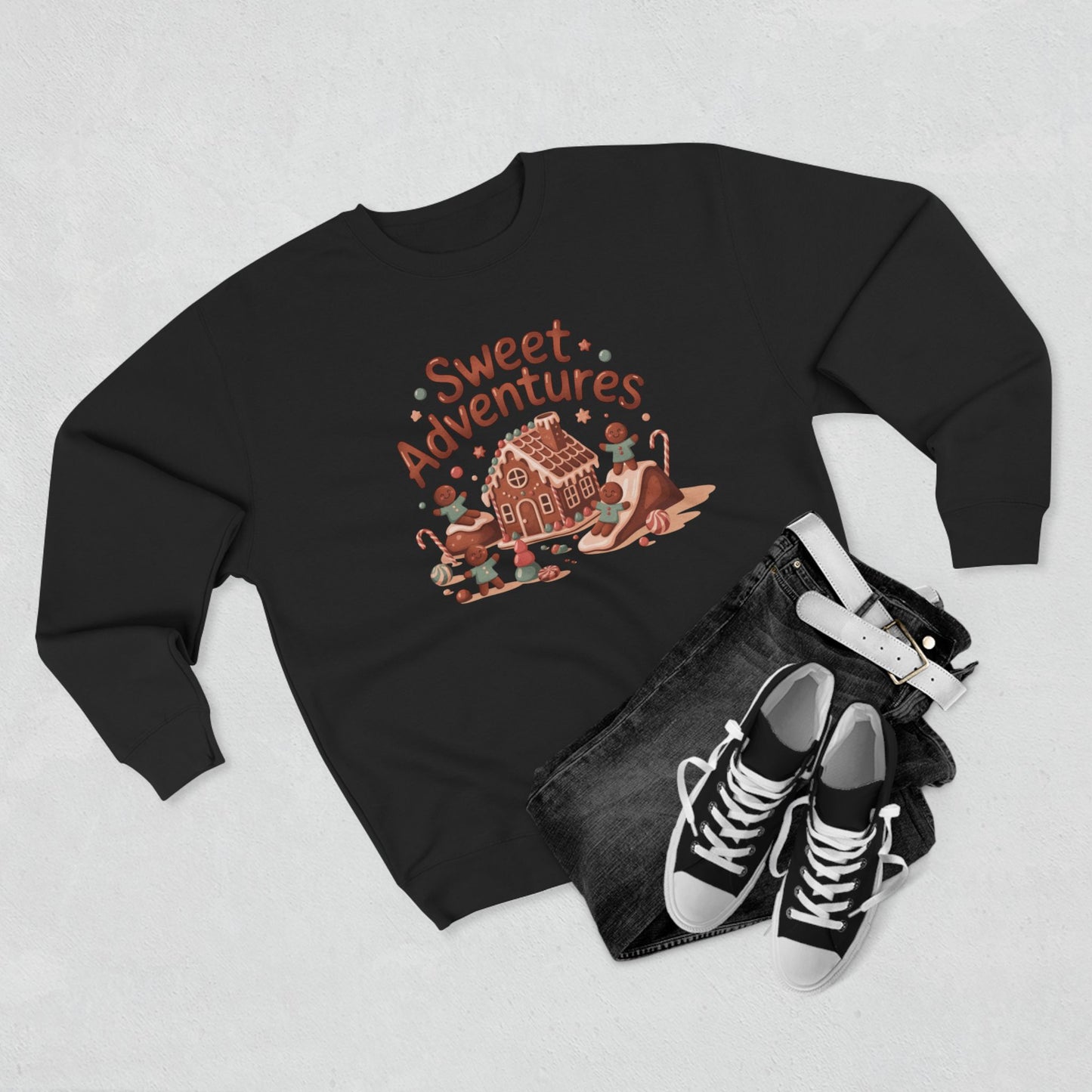 Sweet Adventures Sweatshirt — Gingerbread House Holiday Crewneck
