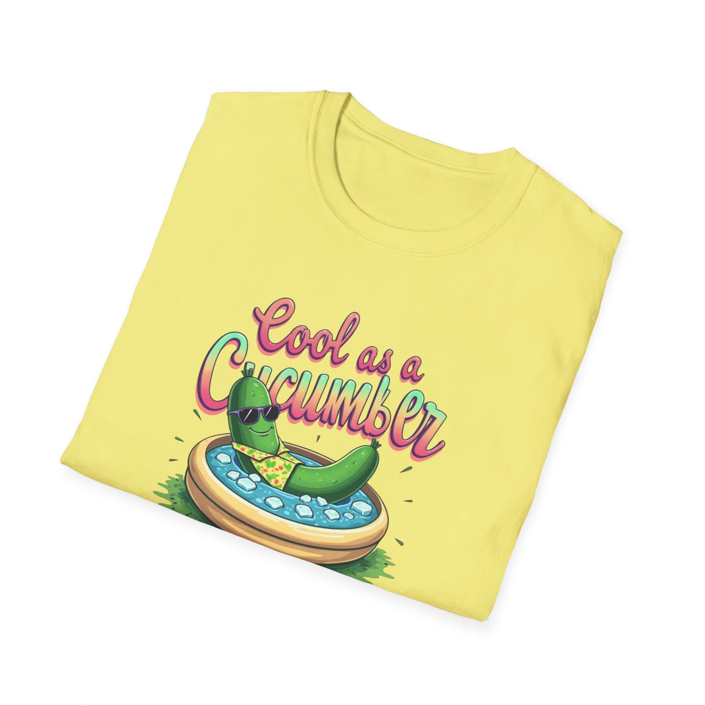 Cool as a Cucumber Unisex T-Shirt | Funny Summer Tee, Gift for Pool Parties, Relaxation Shirt, Fresh Summer Vibes, Chill Apparel, [...] - Psychonaut Swag