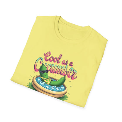 Cool as a Cucumber Unisex T-Shirt | Funny Summer Tee, Gift for Pool Parties, Relaxation Shirt, Fresh Summer Vibes, Chill Apparel, [...] - Psychonaut Swag