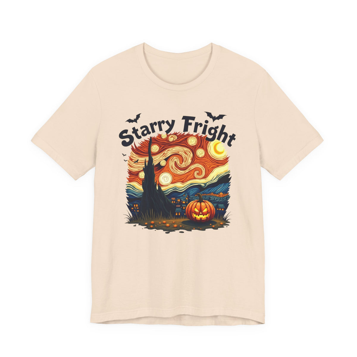 Starry Fright Halloween Tee, Unisex Ghost Graphic Shirt, Spooky Fall Fashion, Halloween Costume Tee, Pumpkin Art T-Shirt, Gift for [...]