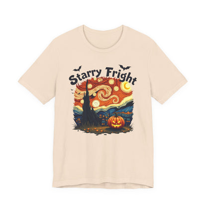 Starry Fright Halloween Tee, Unisex Ghost Graphic Shirt, Spooky Fall Fashion, Halloween Costume Tee, Pumpkin Art T-Shirt, Gift for [...]